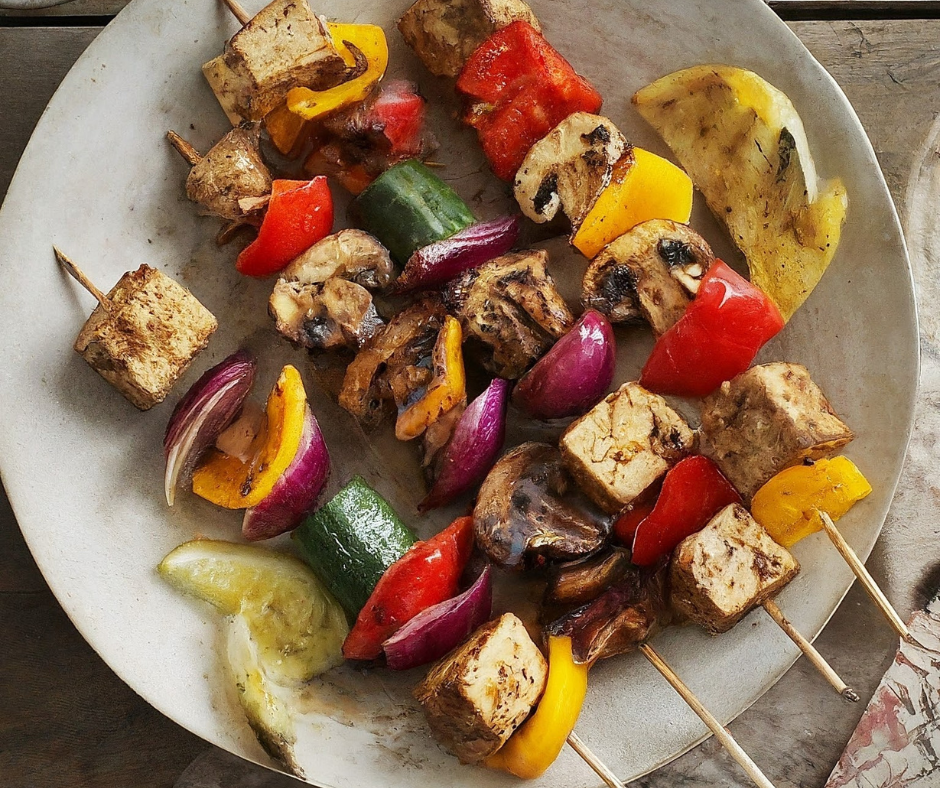 18 vegane Schaschlikspieße