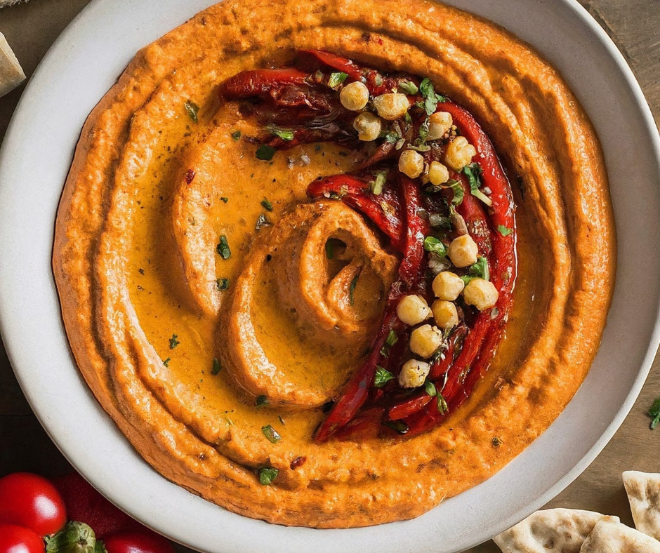 8 Gerösteter Paprika Hummus